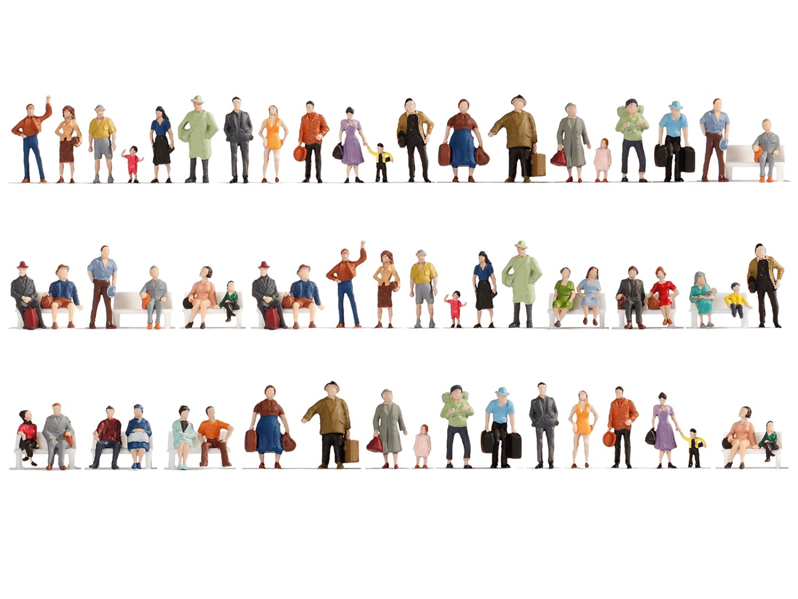 NOCH 38401 N Mega-Spar-Set Figuren (60 Stück) 