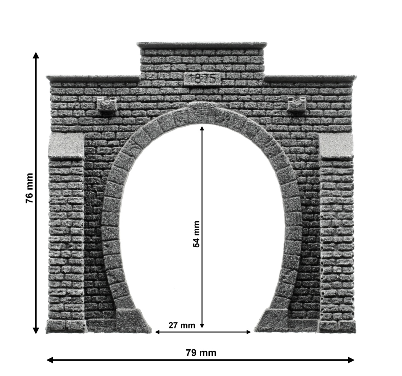 NOCH 34851 N Tunnel-Portal 1-gleisig, 7,9 x 7,6 cm 