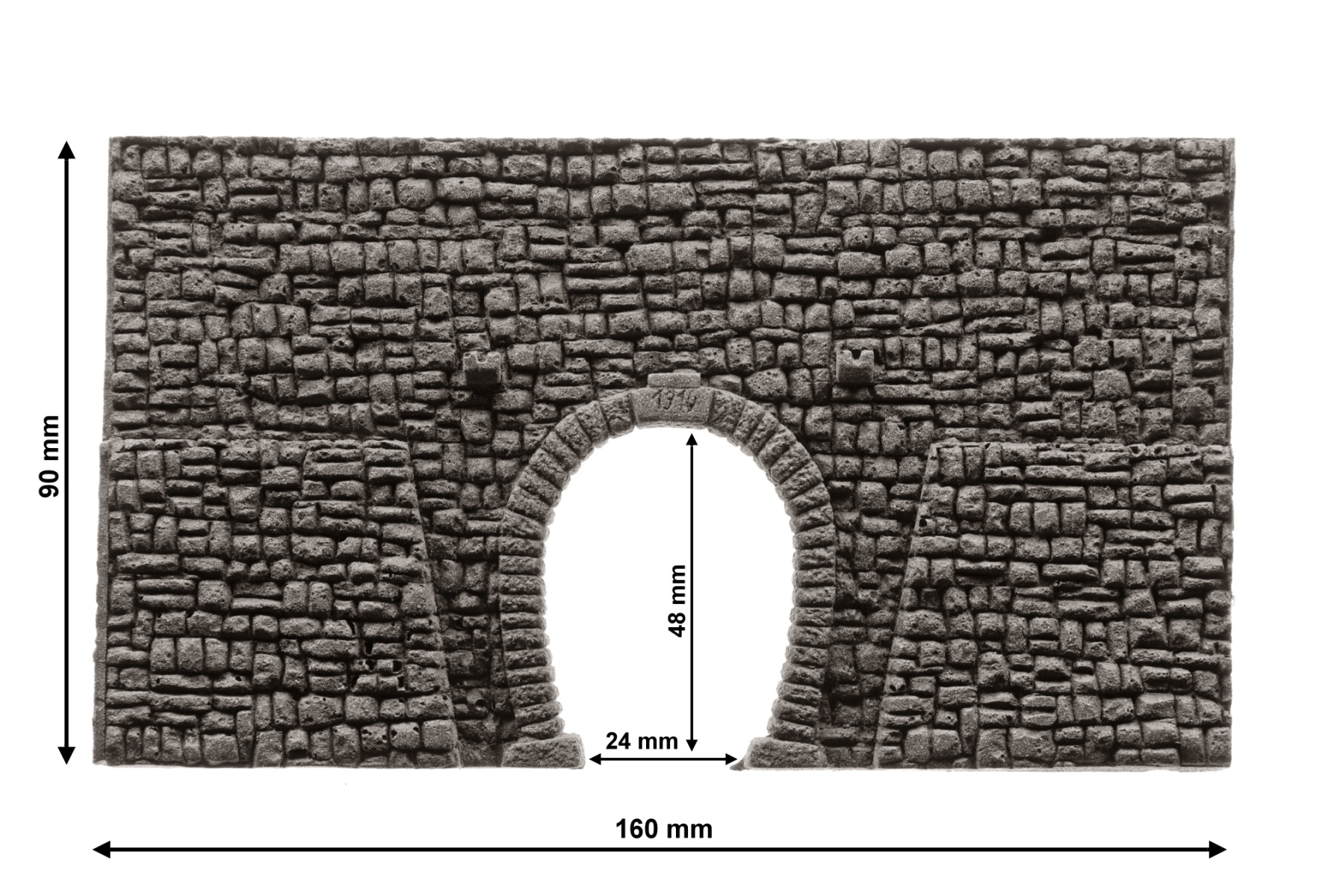 NOCH 34937 N Tunnel-Portal 1-gleisig, 16 x 9 cm 