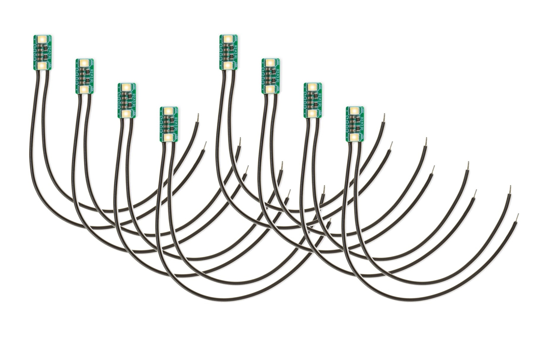 NOCH 51281 micro-rooms Doppel-LED, kalt-weiß (8 Stück) 