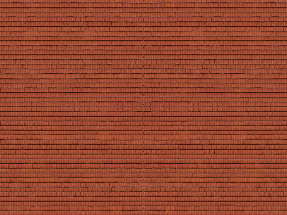 NOCH 56965 N 3D-Kartonplatte Dachziegel, rot