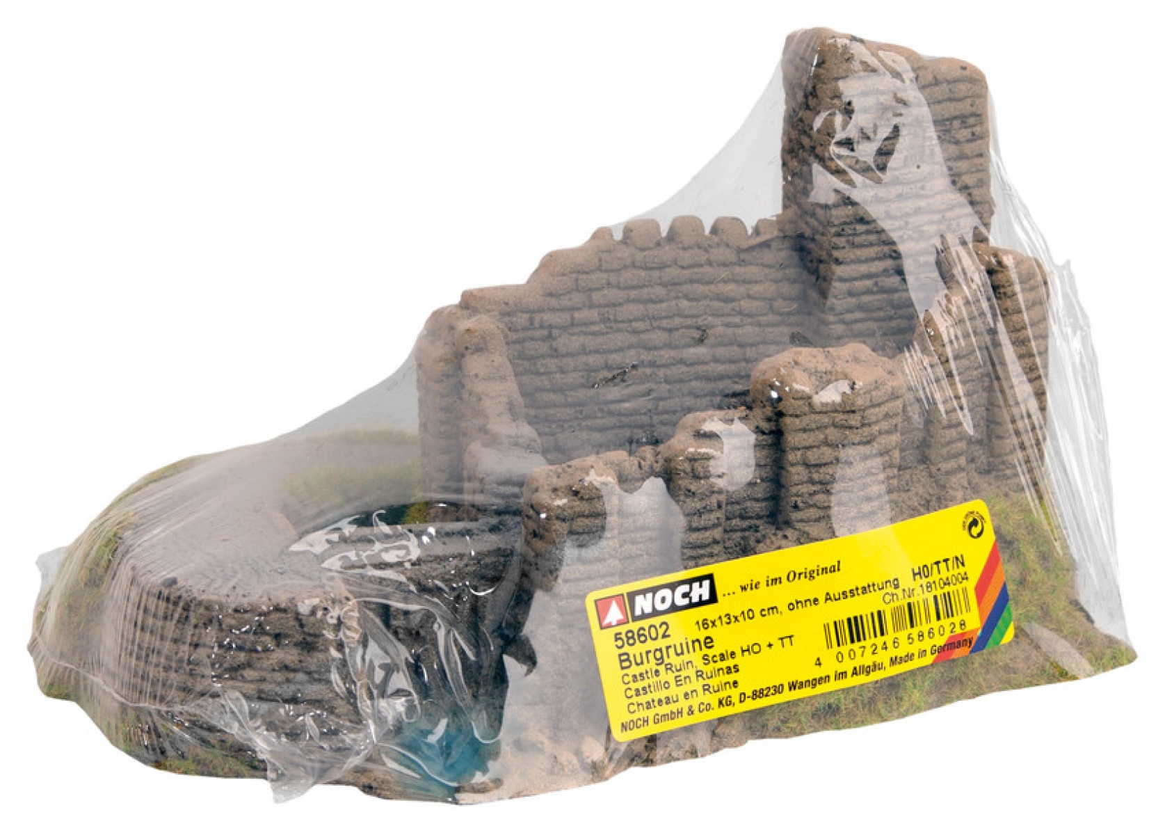NOCH 58602 H0/TT Burgruine 16 x 13 cm, 10 cm hoch 