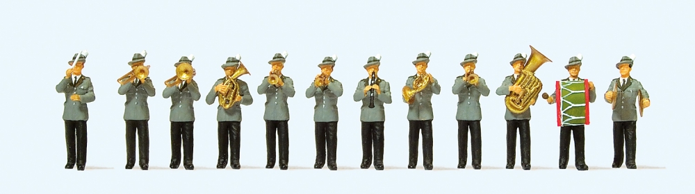 Preiser 24611 H0 Schützenkapelle, 12 Miniaturfiguren
