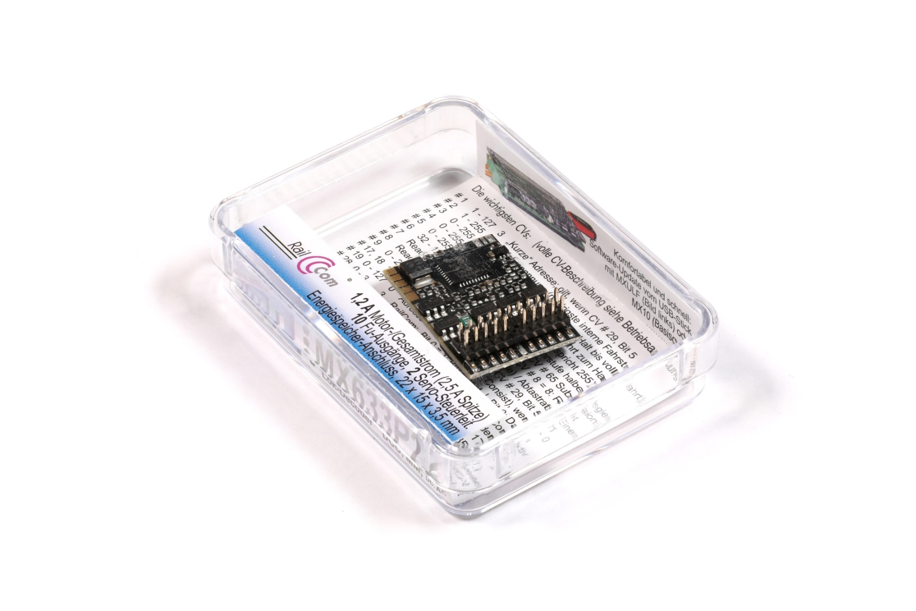 Roco 10896 / ZIMO MX633P22, PluX22-Decoder rückmeldefähig 