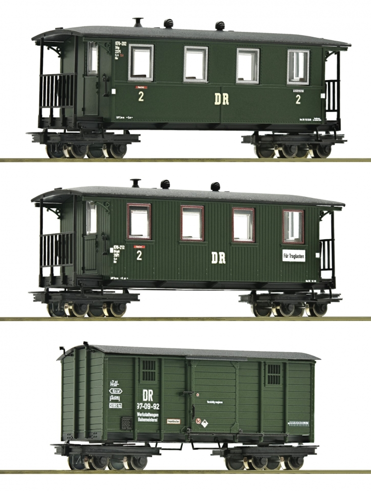 Roco 34060 H0e Personenwagen, DR 3er-Set