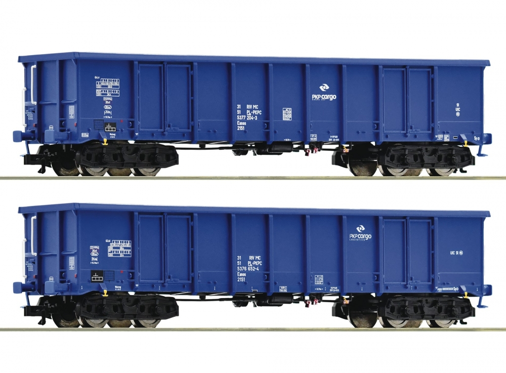 Roco 37651 TT Offene Güterwagen, PKP Cargo 2er-Set