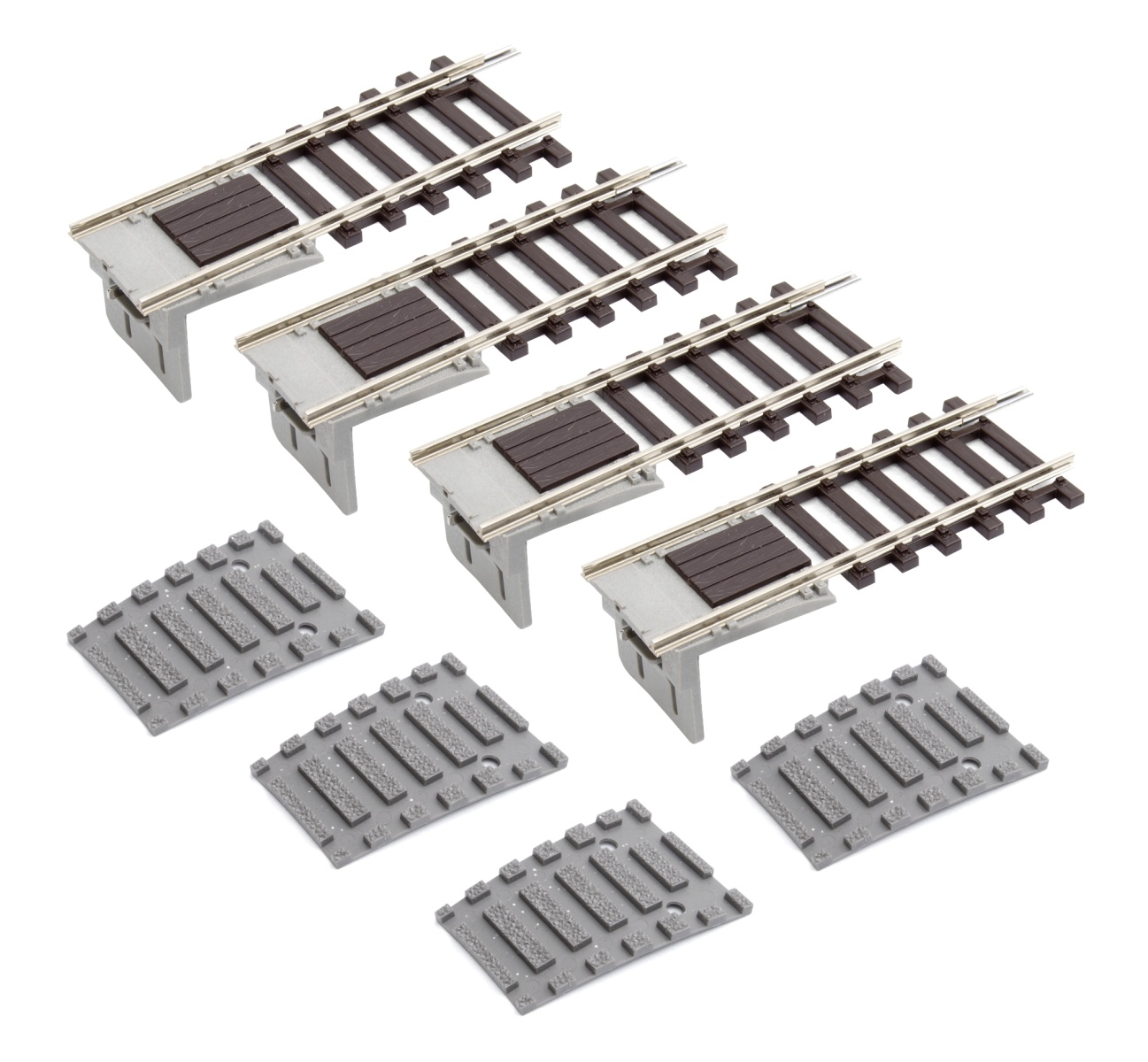 Roco 42616 H0 Gleisabgänge DC für Drehscheibe 42615 (Inhalt 4 Stück)