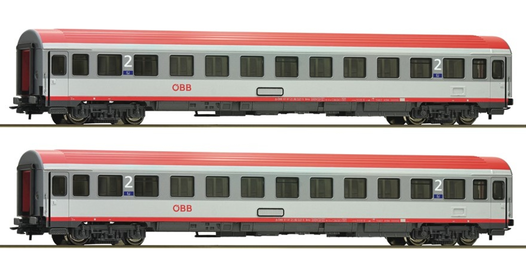 Roco 54164-S2 H0 Eurofima-Schnellzugwagen 2. Klasse, ÖBB 2er-Set