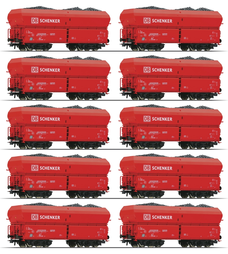 Roco 56339 H0 Selbstentladewagen, DB AG Schenker 10er-Set