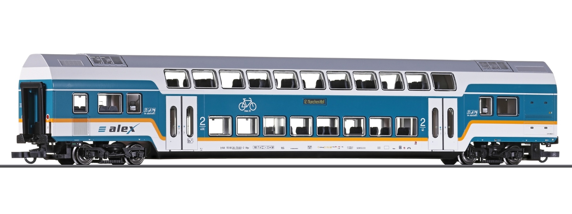 Roco 6220103 H0 Doppelstockwagen, alex (München Hbf) für AC~ Wechselstrom