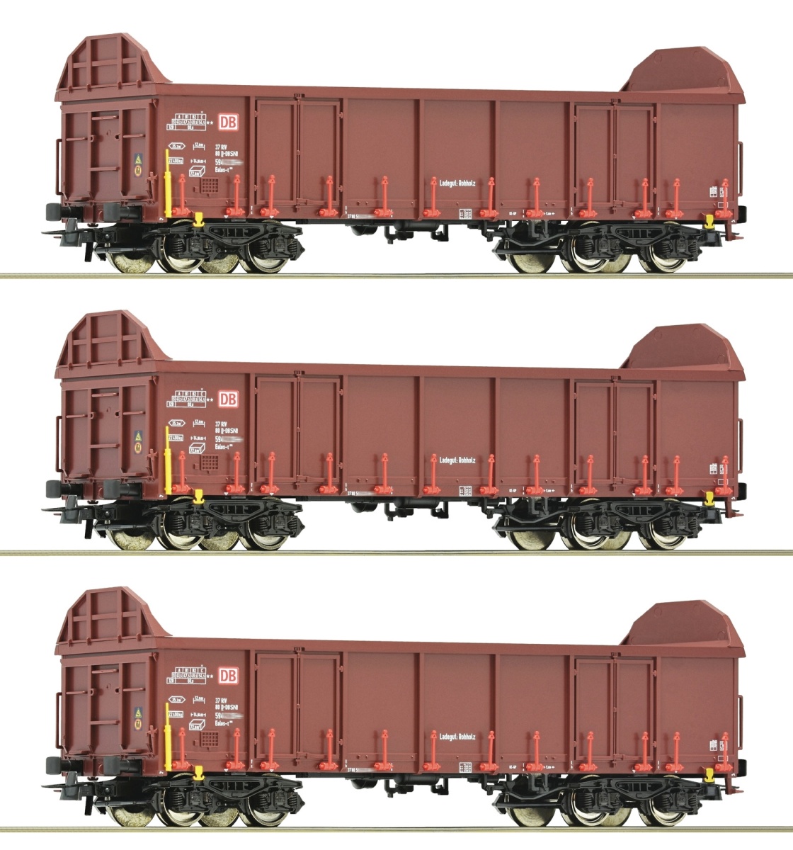 Roco 6600131 H0 Offene Güterwagen, DB AG 3er-Set 