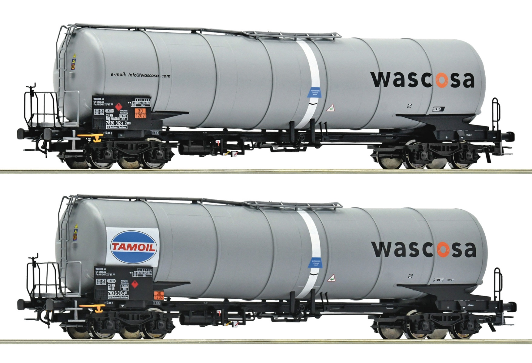 Roco 6600232 H0 Kesselwagen, Wascosa/Tamoil 2er-Set 