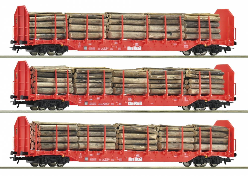 Roco 6600318 H0 Rungenwagen, OnRail 3er-Set