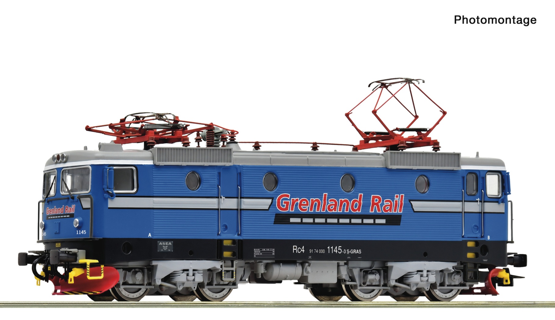 Roco 7520279 H0 E-Lok Rc4 1145, Grenland Rail, AC-Sound 