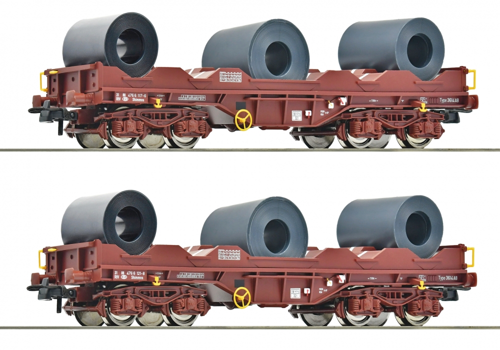 Roco 76338 H0 Coiltransportwagen, SNCB 2er-Set