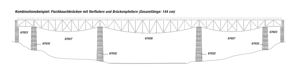 NOCH 67032 H0 Brückenpfeiler, 19 cm hoch
