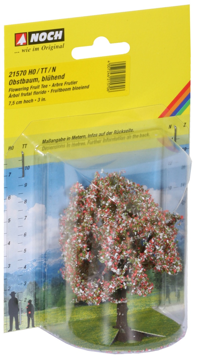 NOCH 21570 H0/TT/N Obstbaum blühend, 7,5 cm hoch 