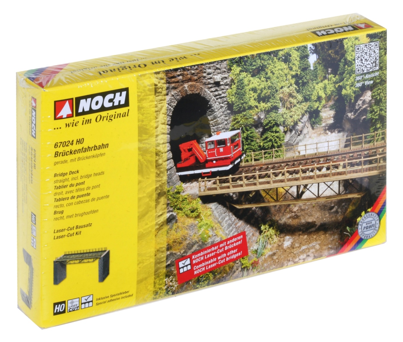 NOCH 67024 H0 Brückenfahrbahn gerade, 18 cm lang 
