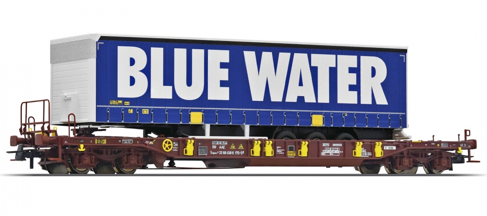 Roco 76229 H0 Taschenwagen T3, AAE "Blue Water"