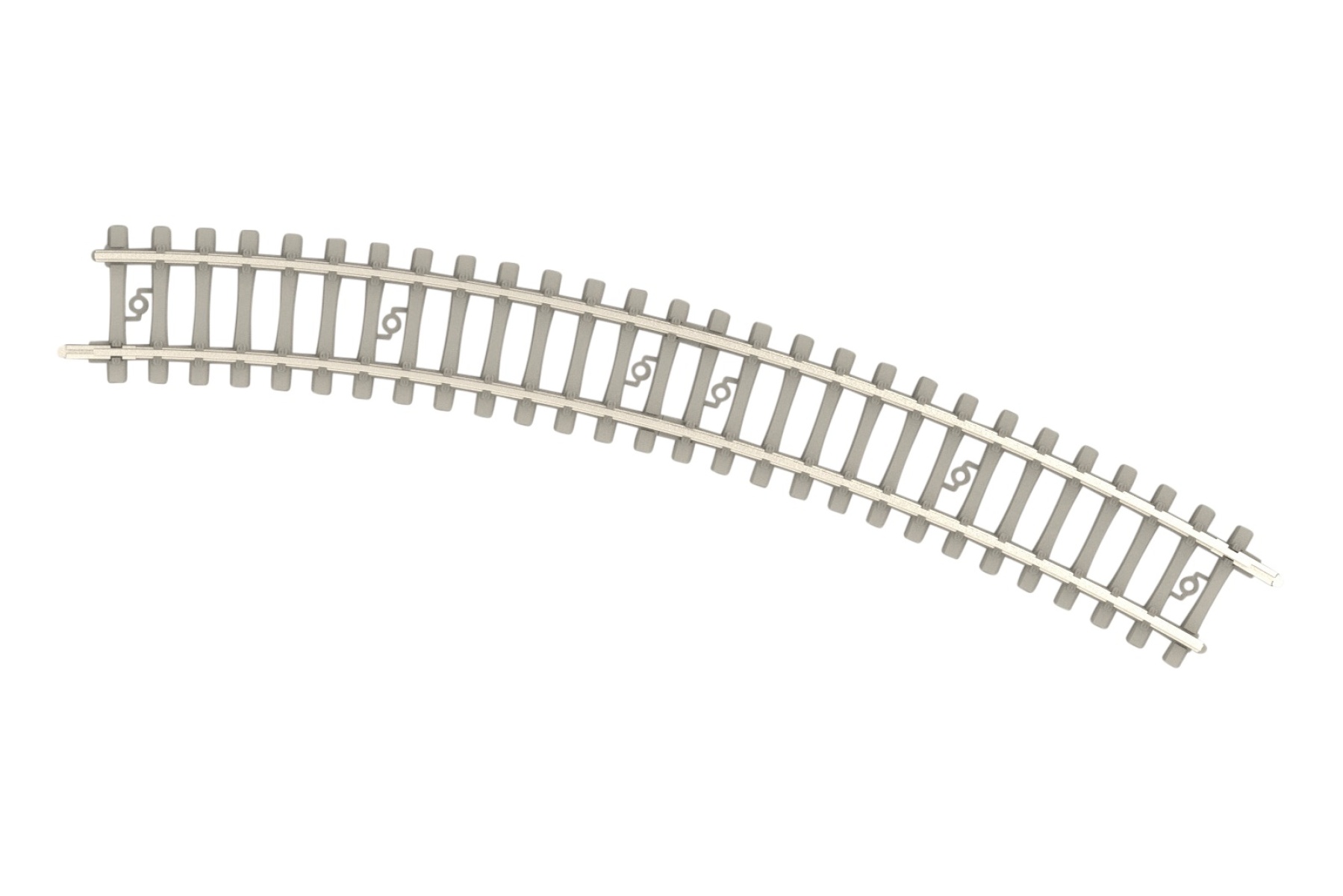 Minitrix 14522 N Gebogenes Gleis mit Betonschwellen R2, 30° 