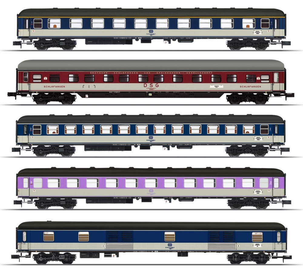 Minitrix 15473 N Schnellzugwagen, DB 5er-Set