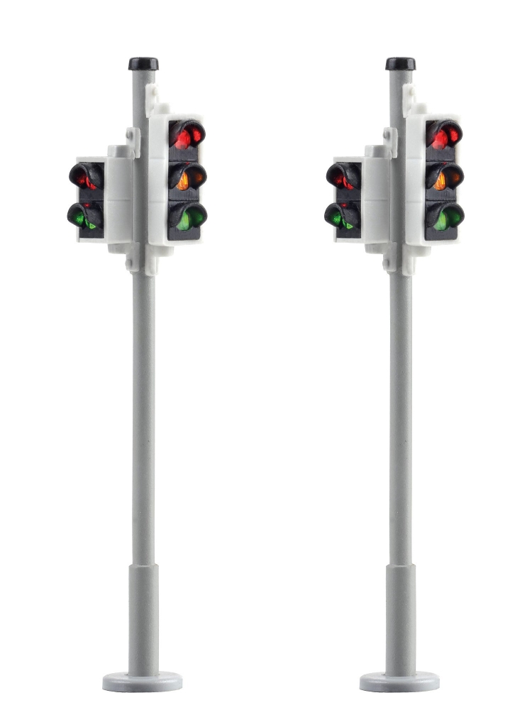 Viessmann 5095 H0 Verkehrsampel mit Fußgängerampel und LEDs, 2 Stück