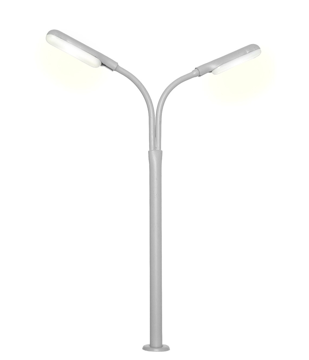 Viessmann 6095 H0 Peitschenleuchte doppelt, 2 LEDs weiß 