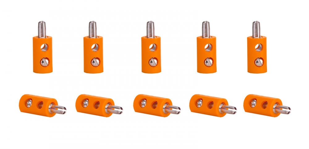 Viessmann 6875 Querlochstecker orange (10 Stück)