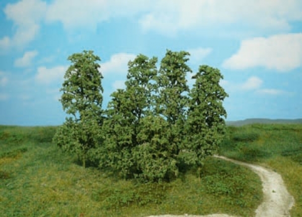 Heki 1642 H0/TT/N Naturbäume, 12 Stück dunkelgrün