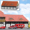 BUSCH 1451 H0 Fahrzeughalle Feuerwehr 