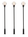 FALLER 180113 H0 LED-Parklaterne, Kugel-Aufsatzleuchte , warmweiß, 3 Stück