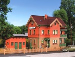 Vollmer 43529 H0 Bahnwärterhaus Esslingen mit Hühnerstall 