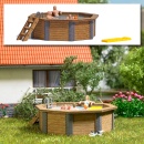 BUSCH 1832 H0 Gartenpool mit Familie 