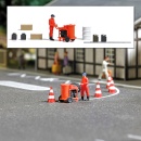 BUSCH 7806 H0 Straßenmarkierungsmaschiene mit Bauarbeiter 