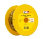 BRAWA 32422 Flachbandlitze für digitalen Einsatz, Zweiadrig, 0,25 mm², 25 m Spule, gelb/braun