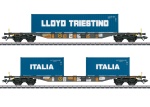 Märklin 47460 H0 Containertragwagen Sgns 19, AAE 2er-Set 