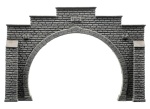NOCH 58052 H0 Tunnel-Portal 2-gleisig, 21 x 14 cm 