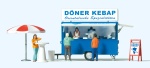 Preiser 10747 H0 Verkaufswagen „Döner Kebap“ 