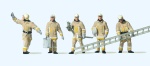 Preiser 10770 H0 Feuerwehrmänner in moderner Einsatzkleidung (Uniformfarbe beige)