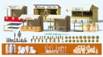 Preiser 17216 H0 Verkaufsstände und Zubehör Mittelaltermarkt (Bausatz)