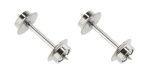 Roco 40184 H0 Radsatz AC, Ø 7,5 mm, Länge 24,75 mm (2er-Set) 