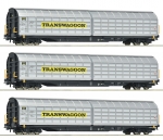Roco 6600166 H0 Schiebewandwagen, Transwaggon 3er-Set