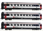 Roco 74634 H0 EC-Reisezugwagen, SBB 3er-Set