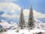 NOCH 21966 H0/TT Schneetannen 2 Stück, 18 und 20 cm hoch 