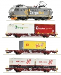 Roco 61488 H0 E-Lok EL 16 mit Güterzug, CargoNet 4er-Set "Digital+Sound"