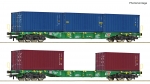 Roco 76007 H0 Containertragwagen, StB 2er-Set