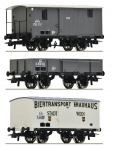 Roco 76037 H0 Güterwagen, kkStB 3er-Set