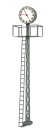 Viessmann 5082 H0 Beleuchtete Bahnhofsuhr auf Gittermast, LED weiß, 11 cm hoch