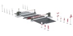 Viessmann 5104 H0 Bahnschranke mit Behang, vollautomatisch 