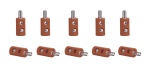Viessmann 6873 Querlochstecker braun (10 Stück) 